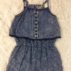 Lucky Brand Acid Wash Denim Shorts Jumper Girls 6X